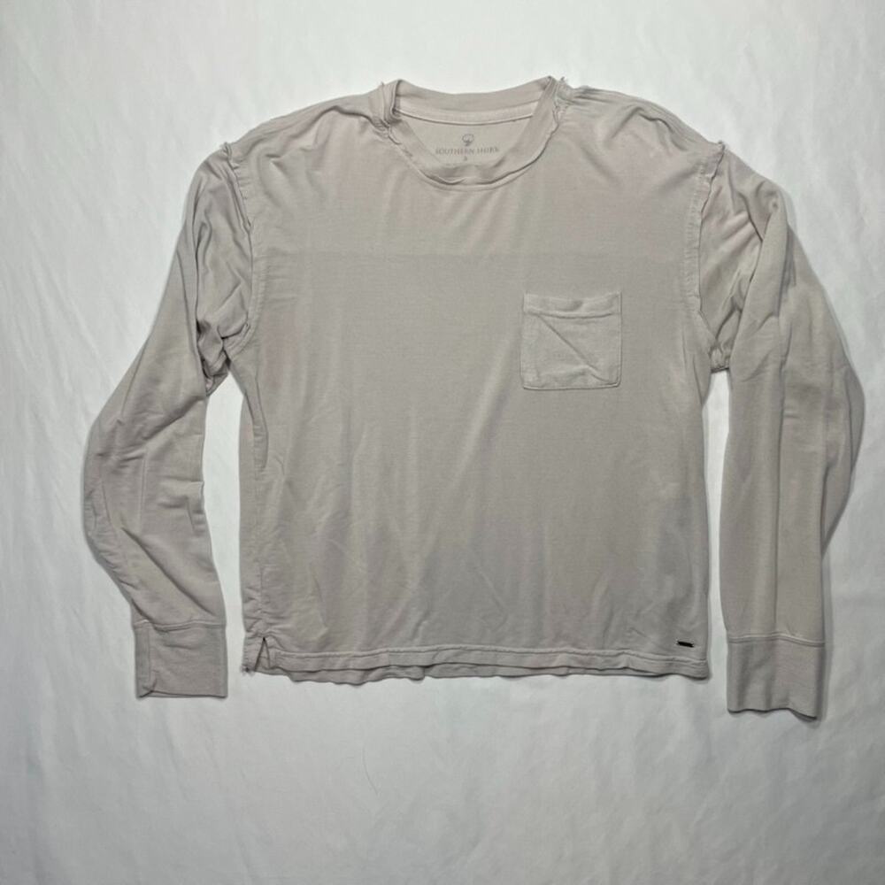 Southern Shirt SSCO Max Comfort Pocket Tee Long Sleeve Raw Edge Trim Small